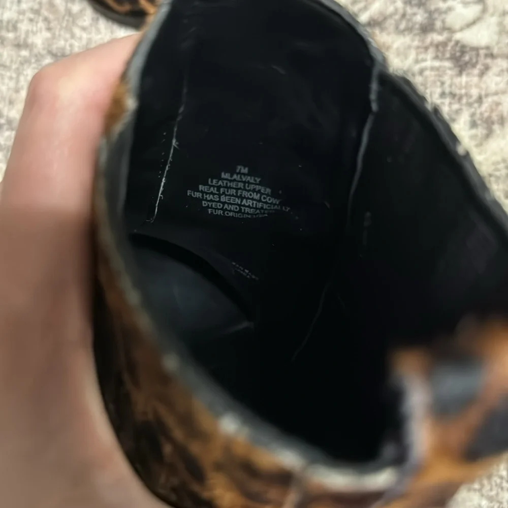 EUC Marc Fisher Leopard Ankle Boots - Picture 5 of 6